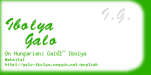 ibolya galo business card